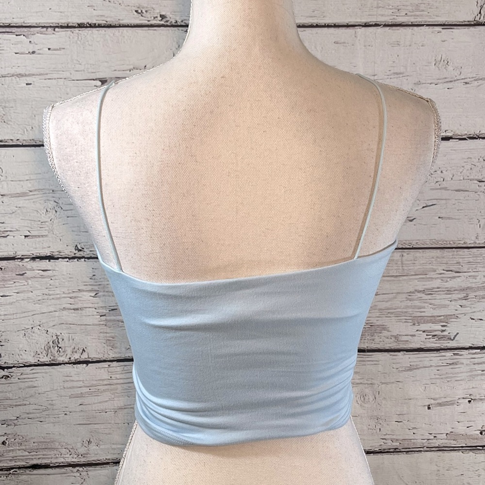 WINDSOR Cropped Cami Light Blue-Medium - Picture 2 of 2